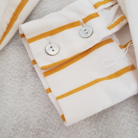 FOREVER21 🌟 White Yellow Striped Dress - Picture 8 of 10